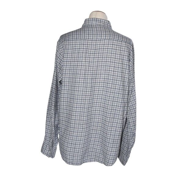 Faherty Brand Blue Gray Check Button Down Shirt Men’s XL 100% Cotton Soft Flanne - Picture 5 of 10